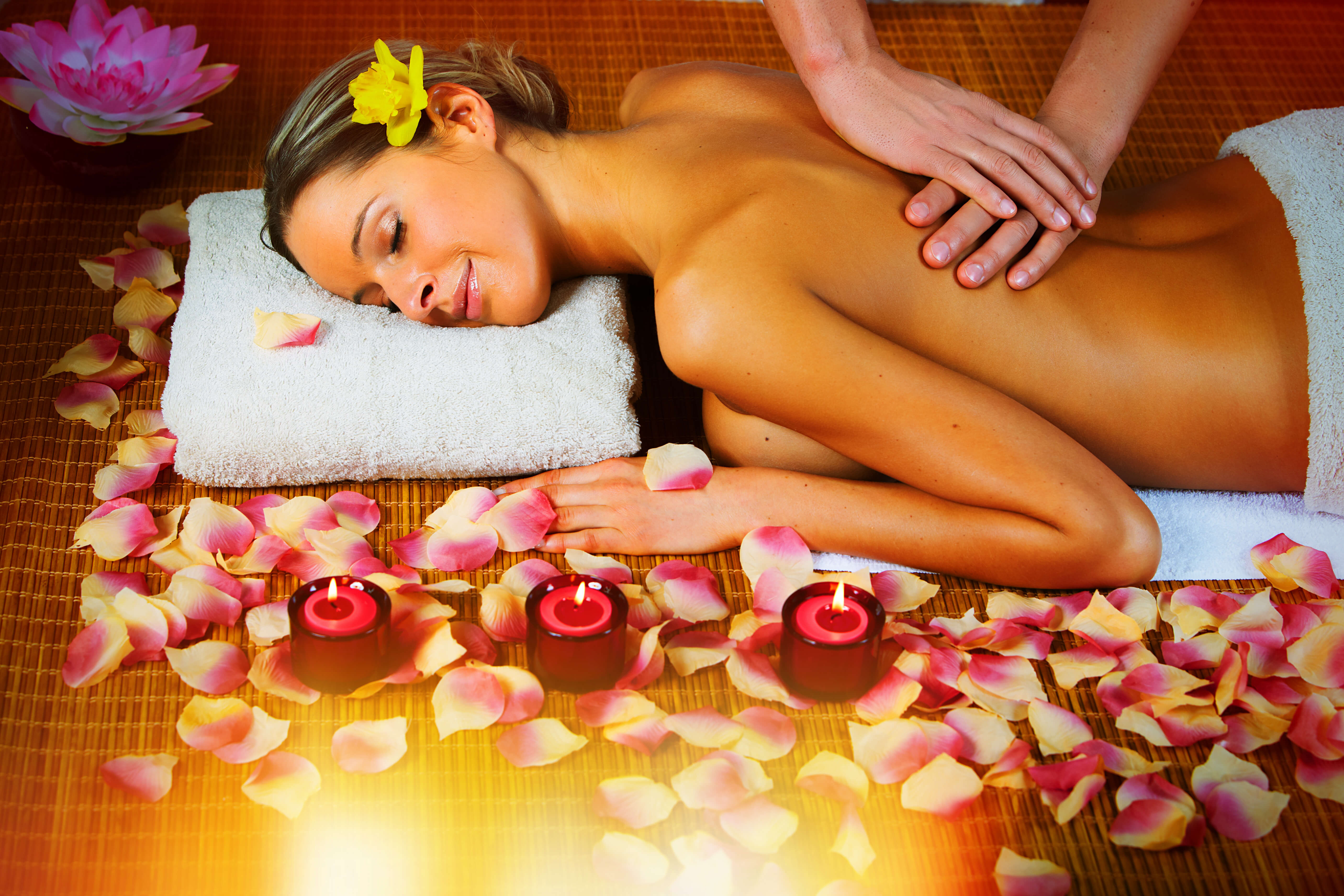 Deep tissue massage therapy session