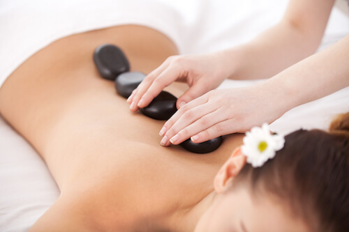 Deep tissue hot stone massage